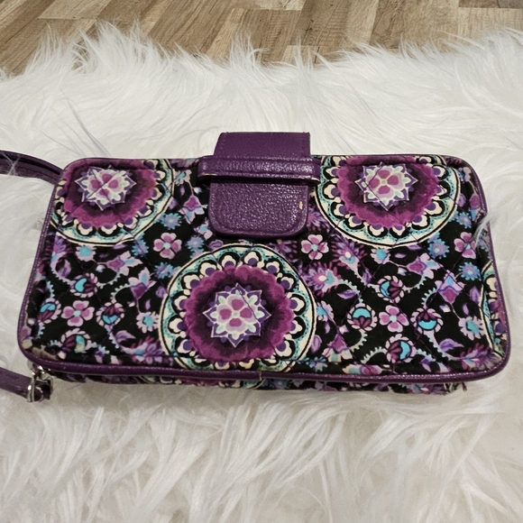 Vera Bradley Purple Medallion Crossbody Bag and Wallet - Picture 7 of 9